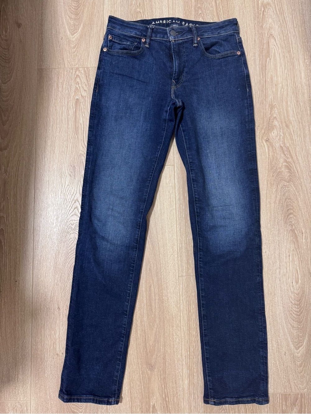 American Eagle Jeans Mens 29x34 Slim AirFlex+ Stretch Dark Indigo Wash Denim